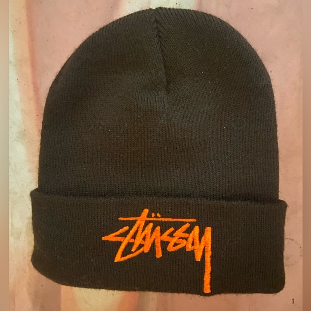 Stüssy Stock/Big Stock Cuff Beanie Brown Logo Y2K Streetwear Skater Unisex USA - Picture 4 of 6